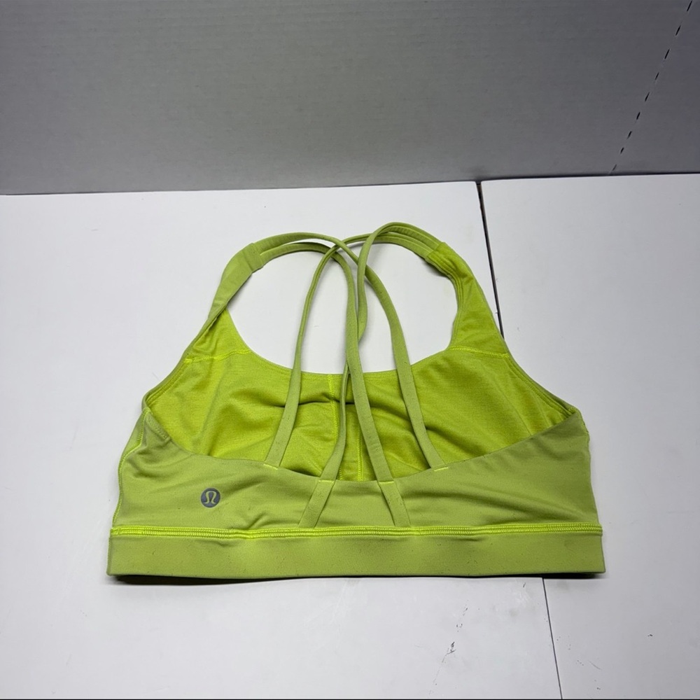 lululemon athletica Strappy Sports Bra in Neon Lime